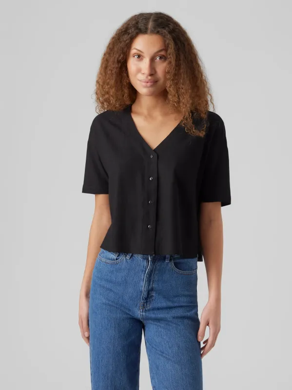 Milo V-neck Shirt- Vero Moda sold by Uforia Muse