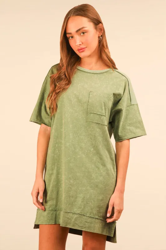 Mineral Tee Dress sold by Uforia Muse