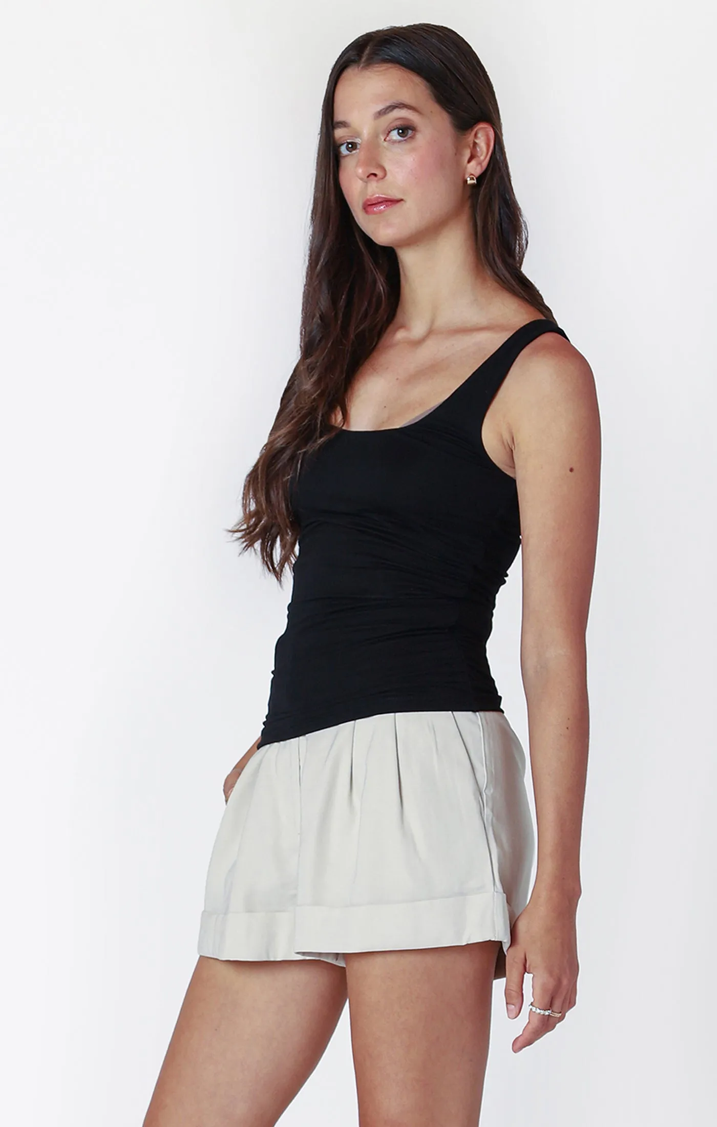 Easy Stretch Tank- 2 Colours-Black Tape sold by Uforia Muse