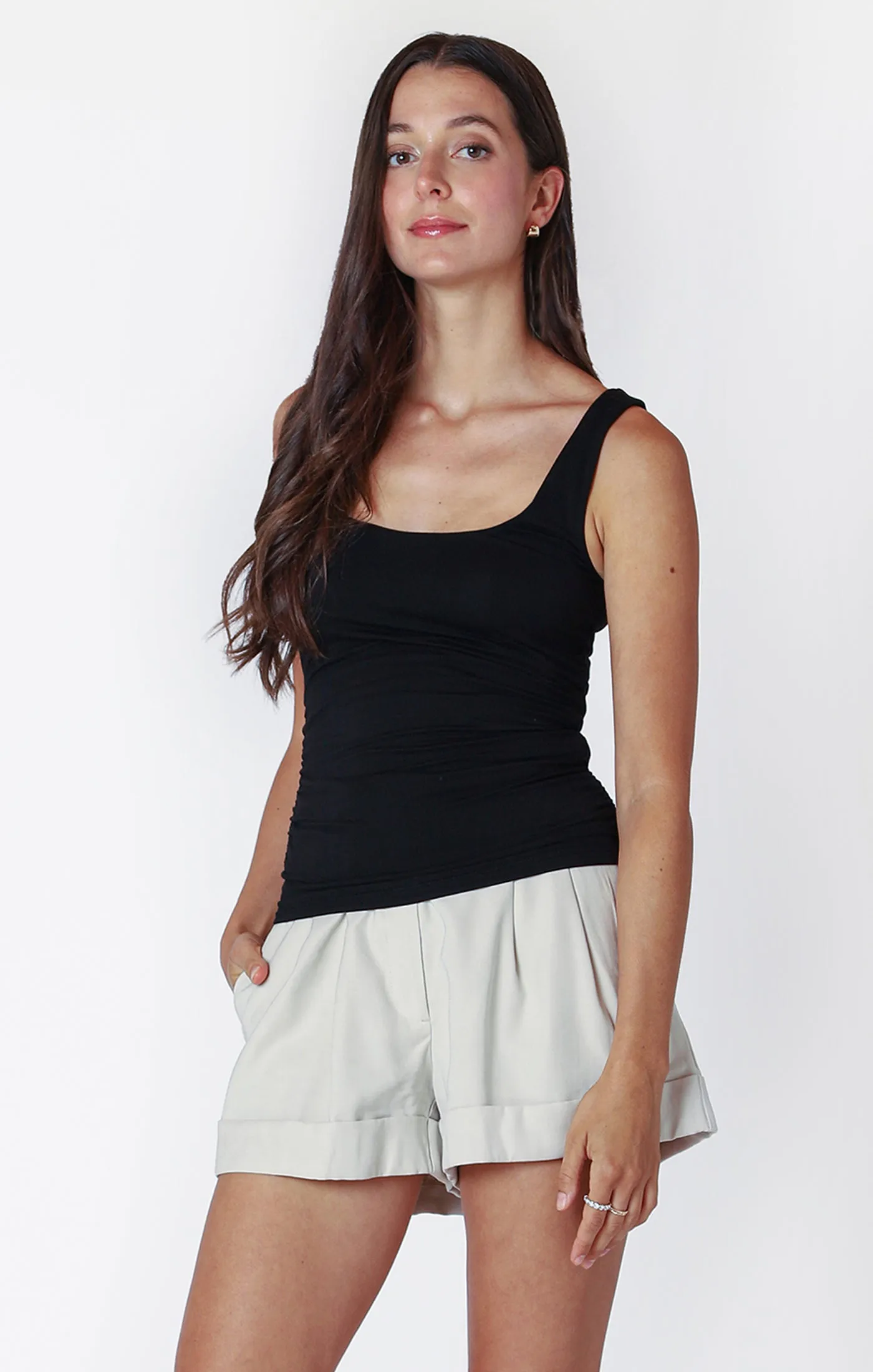 Easy Stretch Tank- 2 Colours-Black Tape sold by Uforia Muse product image thumbnail 3
