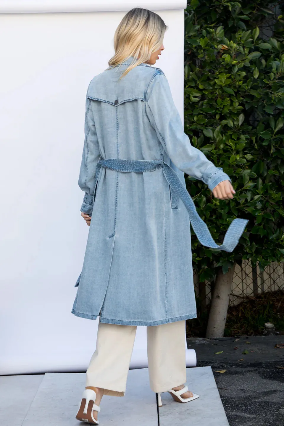 Olivia Tencel Denim Trench sold by Uforia Muse product image thumbnail 2