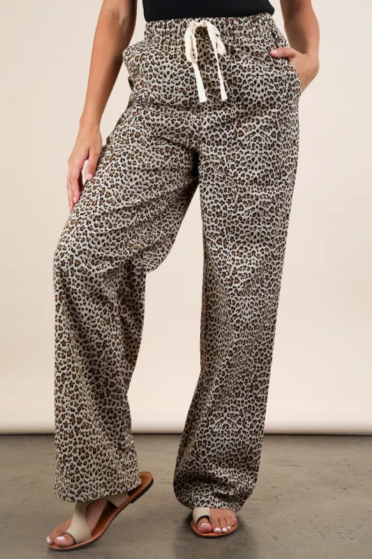 Cheetah Drawstring Pant sold by Uforia Muse