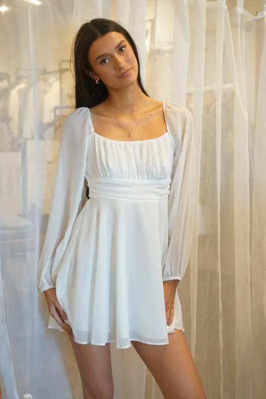 Alessia Dress- White sold by Uforia Muse