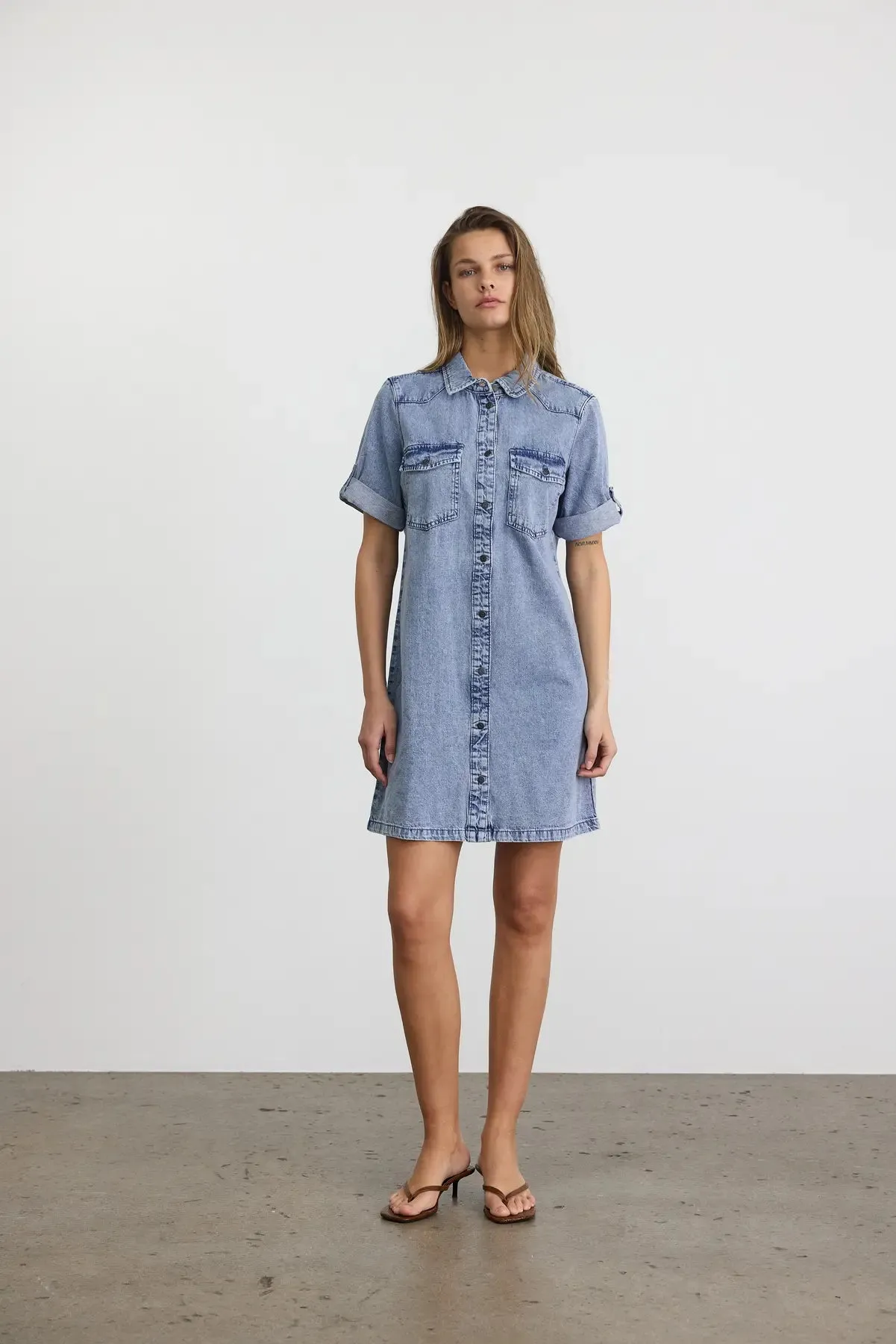 Signe Denim Dress- Noisy May sold by Uforia Muse product image thumbnail 3