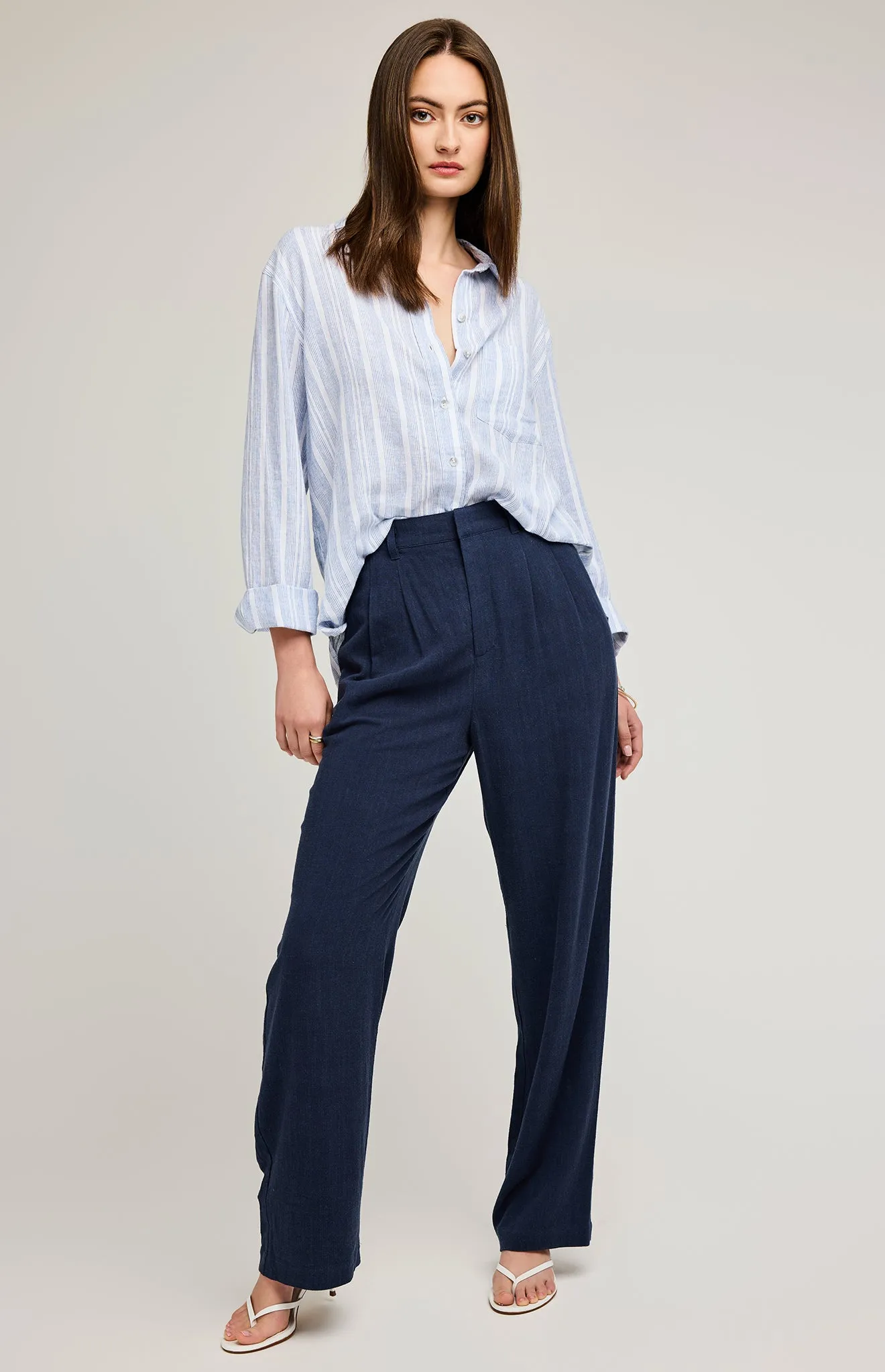 Navy Elliott Trouser- Gentle Fawn sold by Uforia Muse product image thumbnail 3
