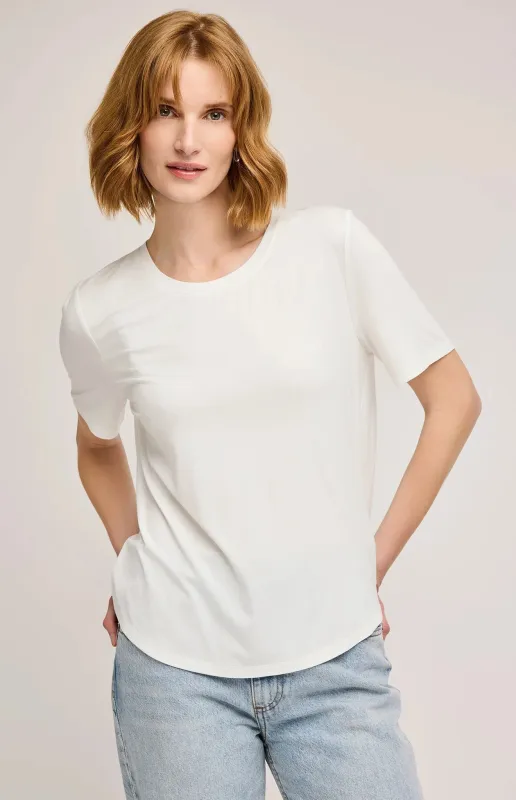 Brielle Tee- White-Gentle Fawn sold by Uforia Muse