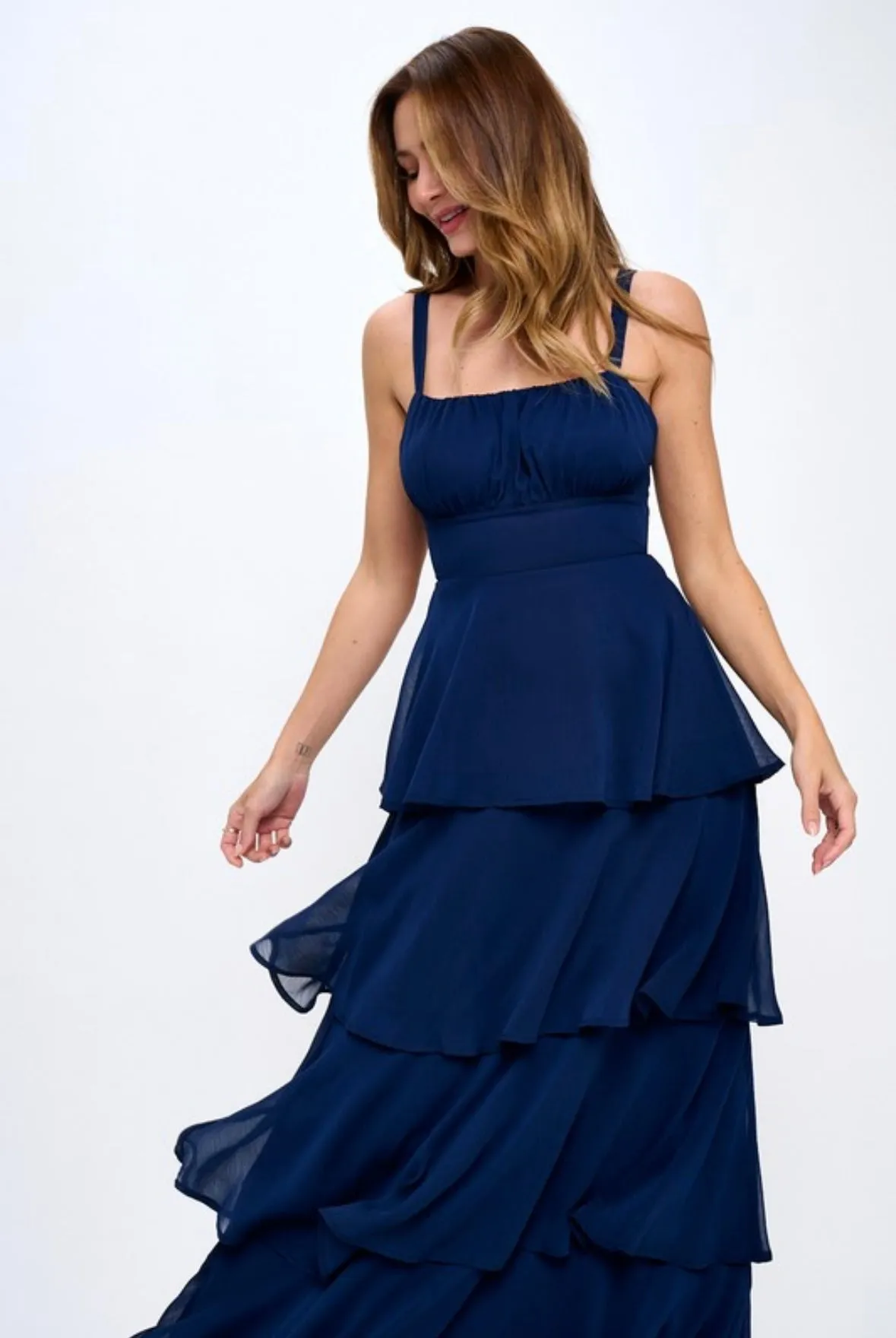 Layered Tie Back Maxi Dress sold by Uforia Muse product image thumbnail 3