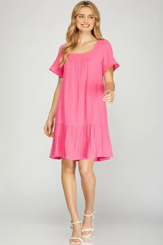 Adore Dress- Bubblegum sold by Uforia Muse