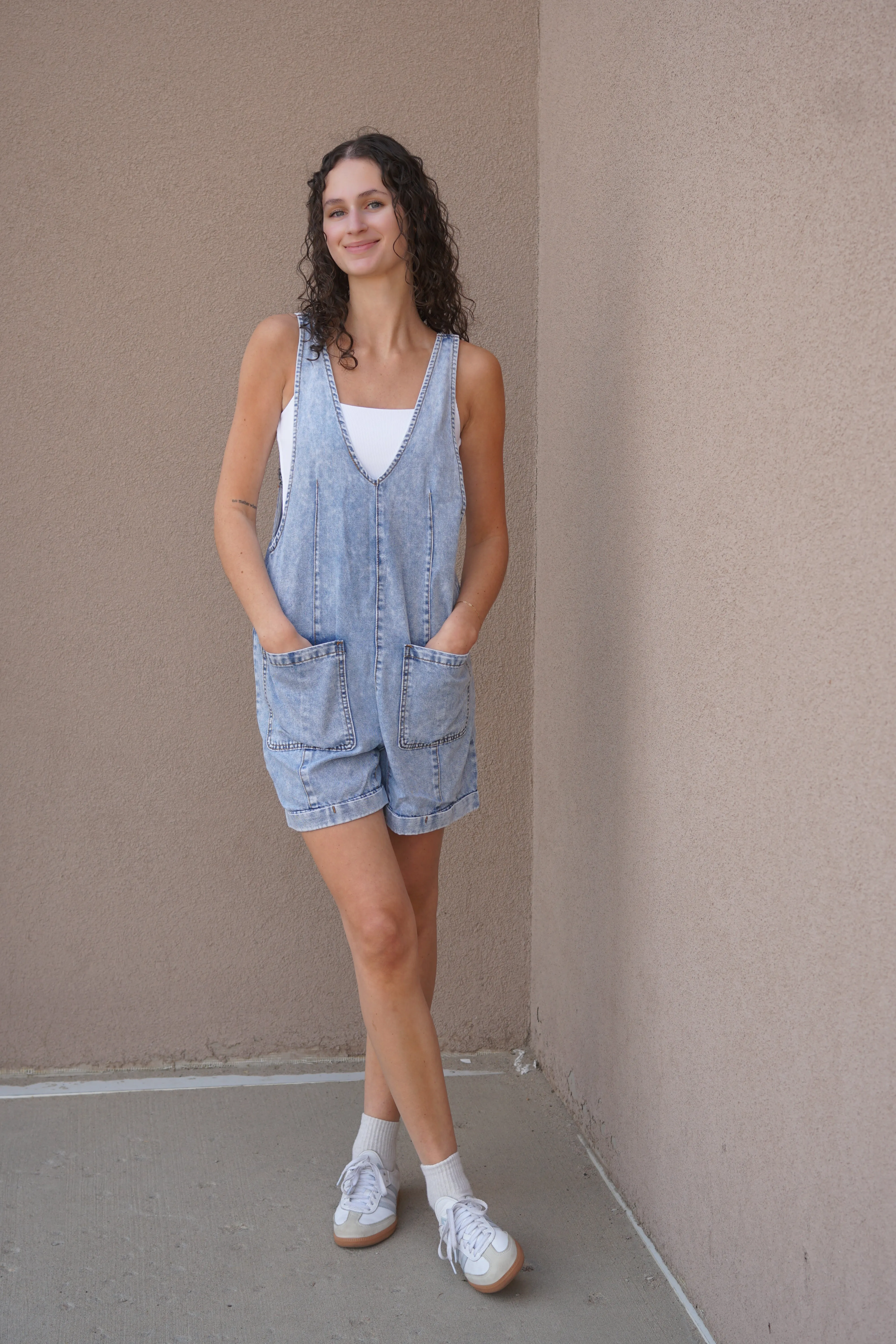 Landon Denim Romper sold by Uforia Muse product image thumbnail 3