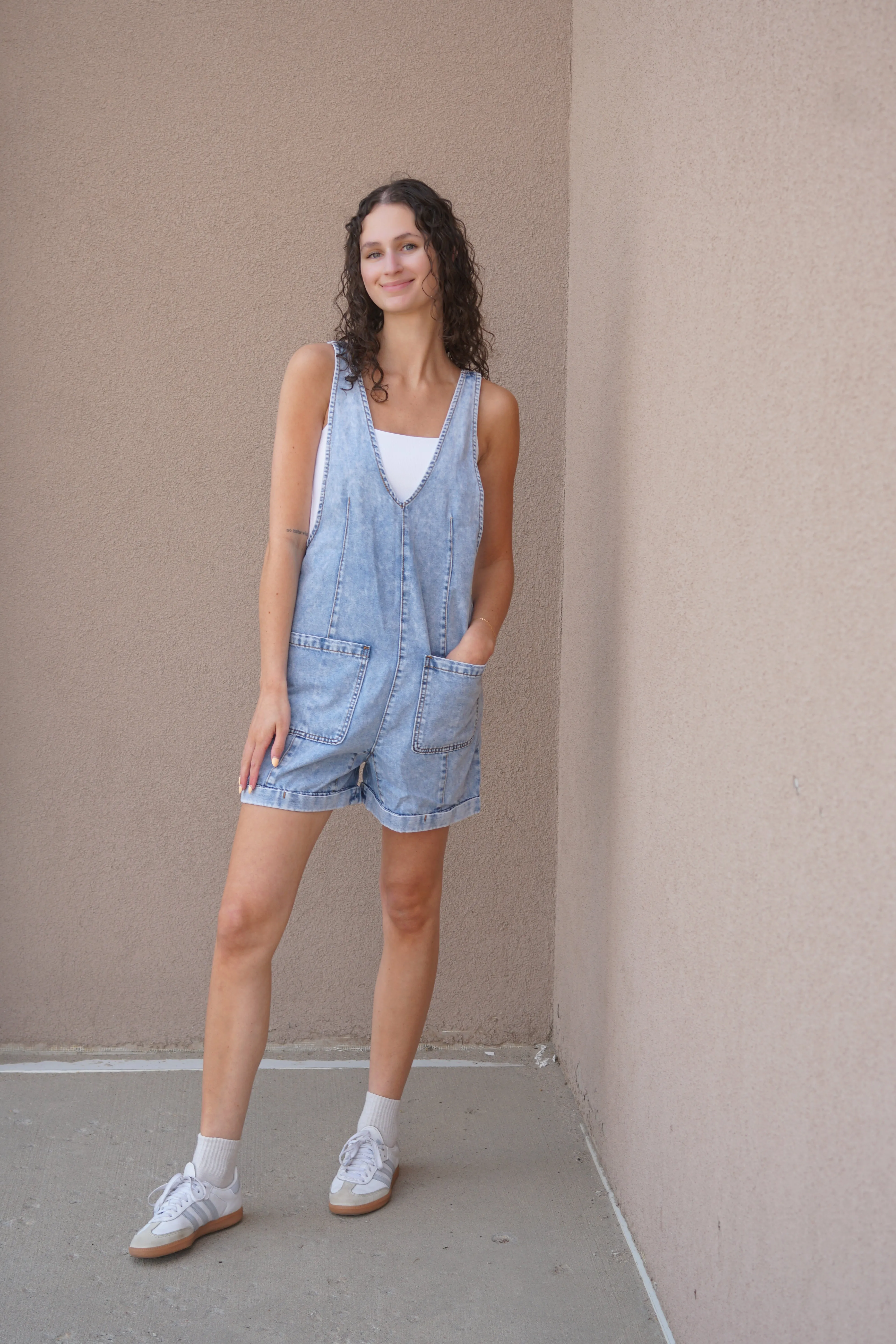 Landon Denim Romper sold by Uforia Muse product image thumbnail 5