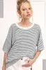 Maze Striped Tee-Blk sold by Uforia Muse