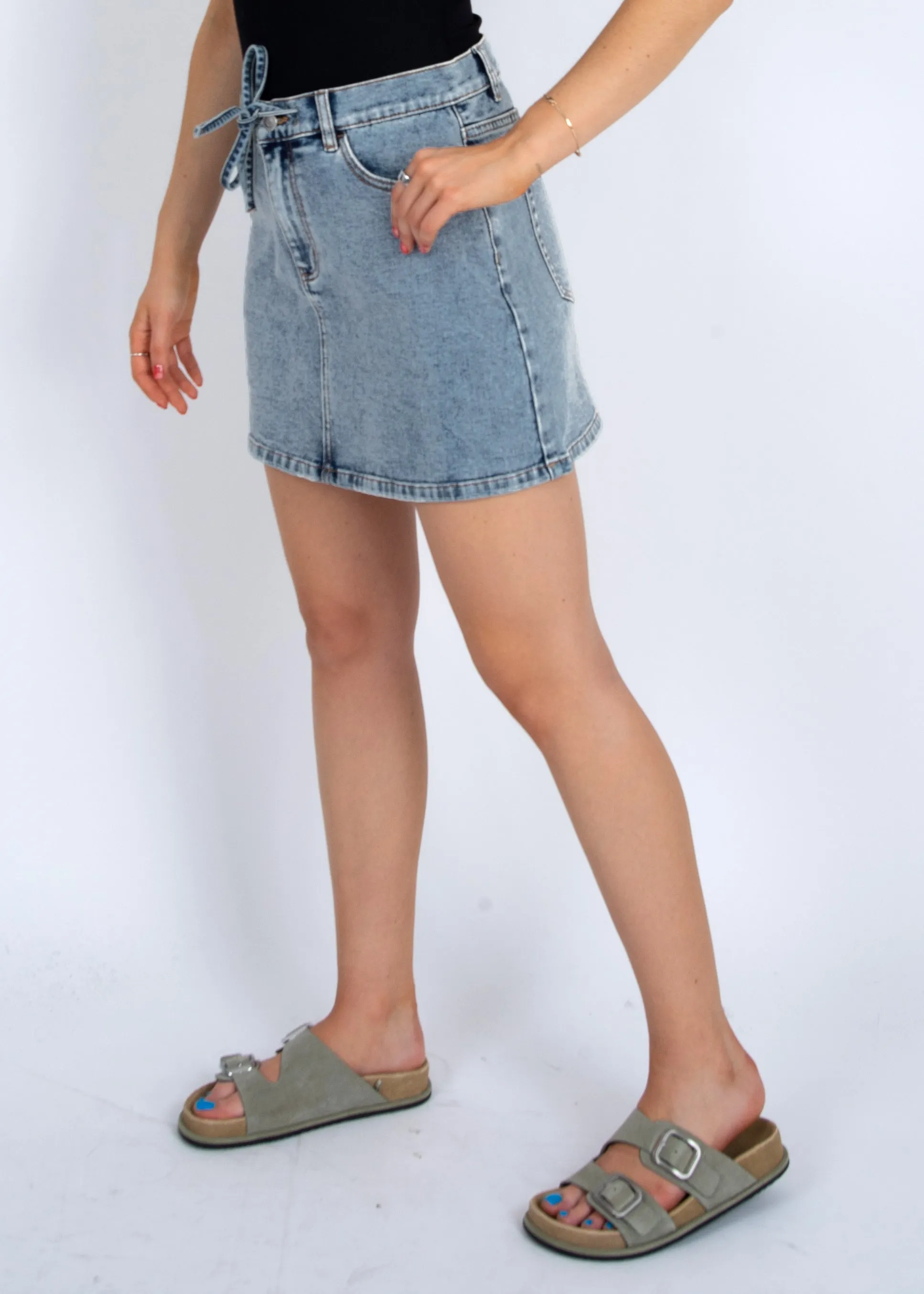 Skye Denim Skirt- RD Style sold by Uforia Muse product image thumbnail 3