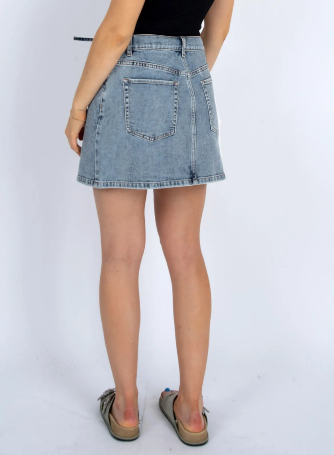 Skye Denim Skirt- RD Style sold by Uforia Muse product image thumbnail 2