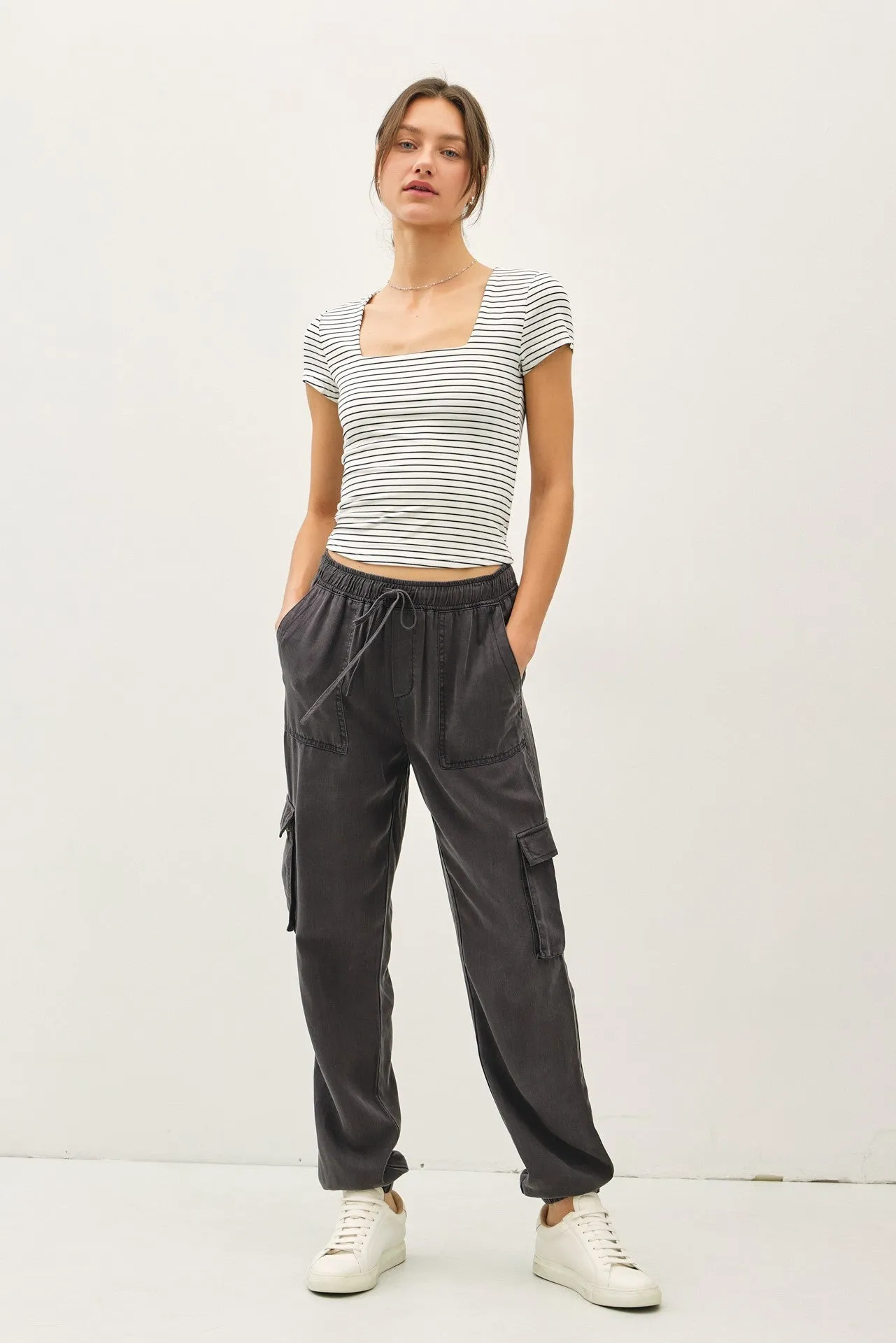 Becca Striped Tee-Navy sold by Uforia Muse product image thumbnail 3