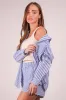 Braylen Striped Shorts-Blue sold by Uforia Muse
