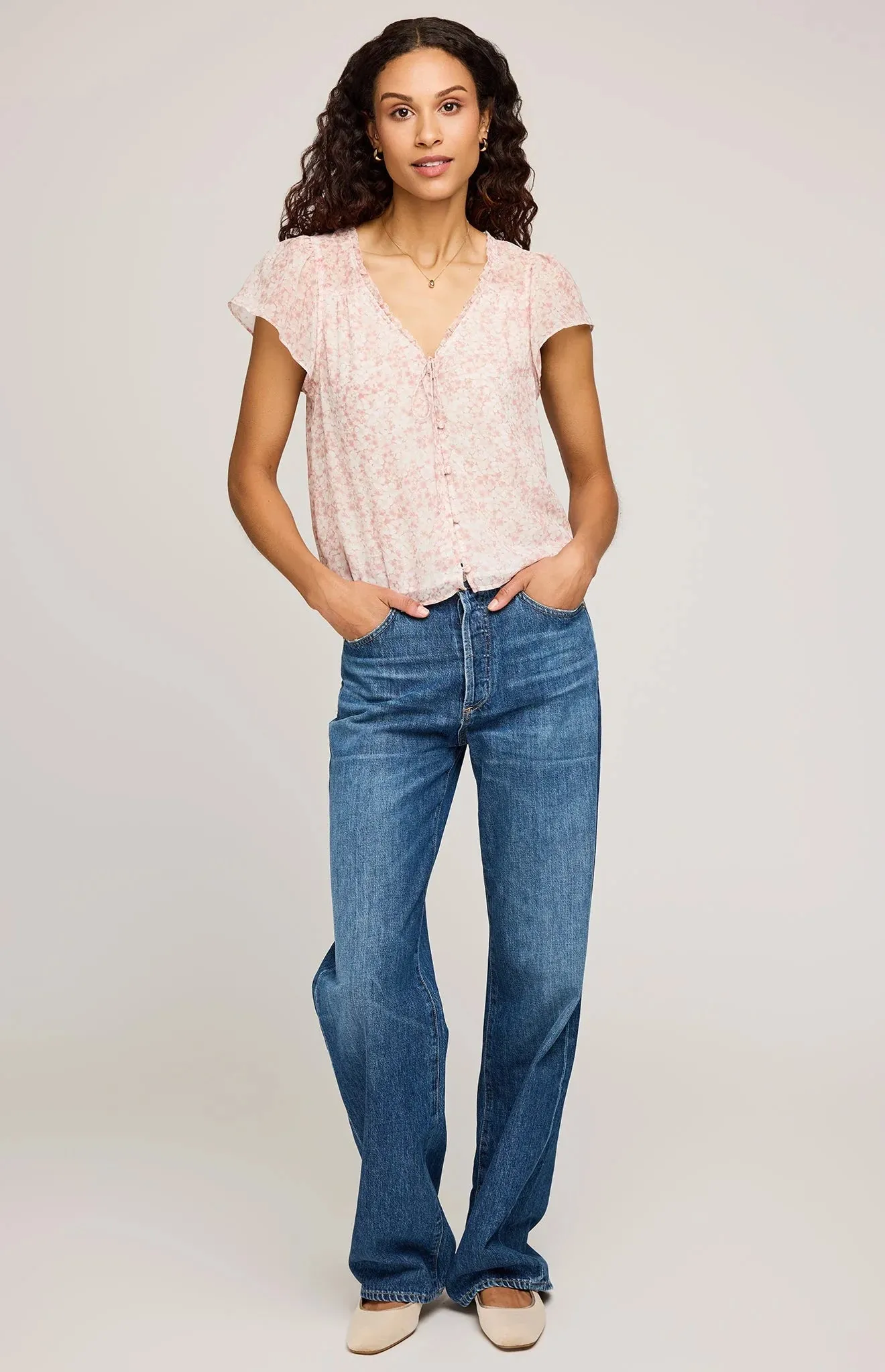 Carlotta Blouse- Floral- Gentle Fawn sold by Uforia Muse product image thumbnail 3