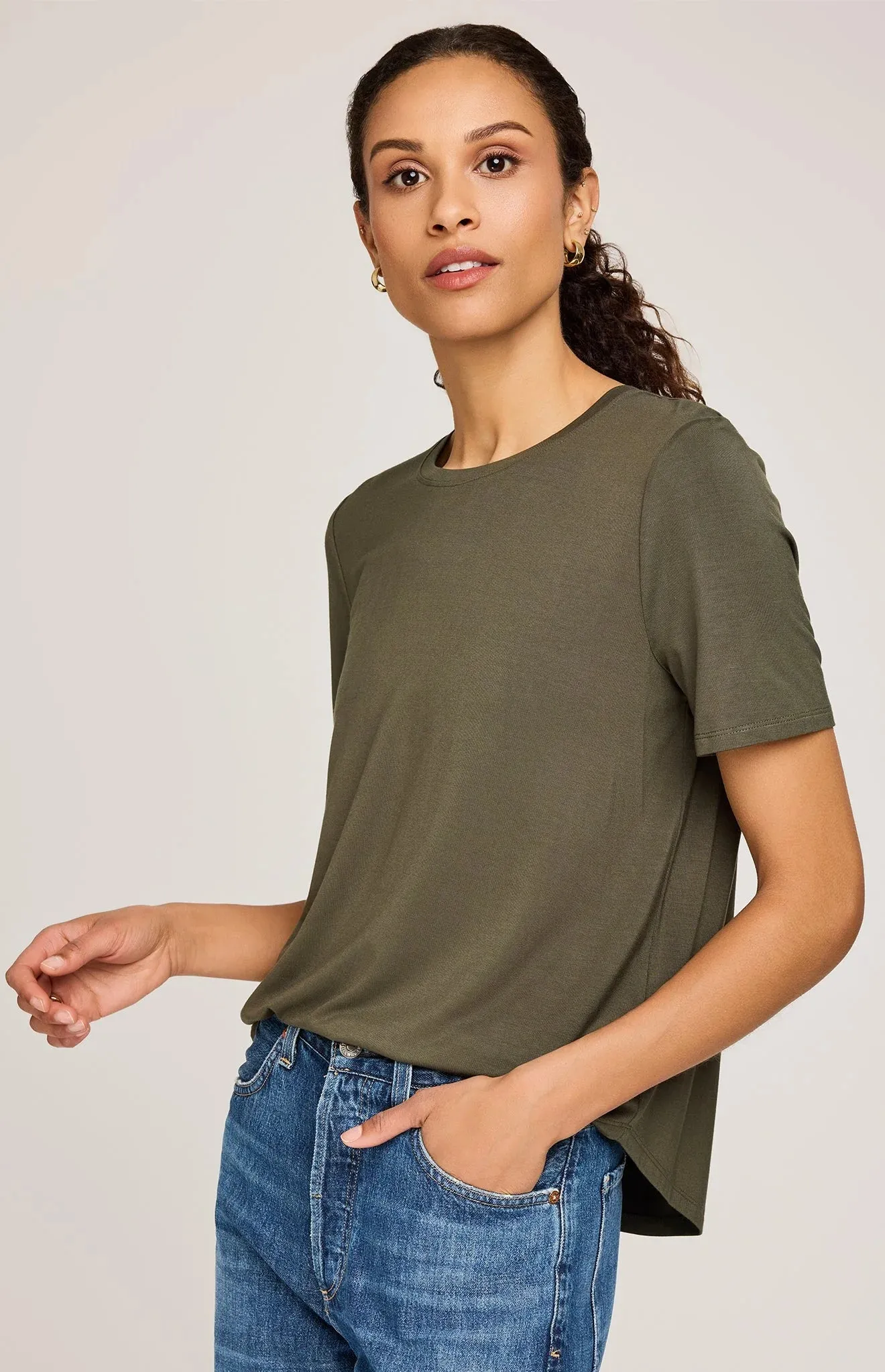 Brielle Tee- Jasper- Gentle Fawn sold by Uforia Muse