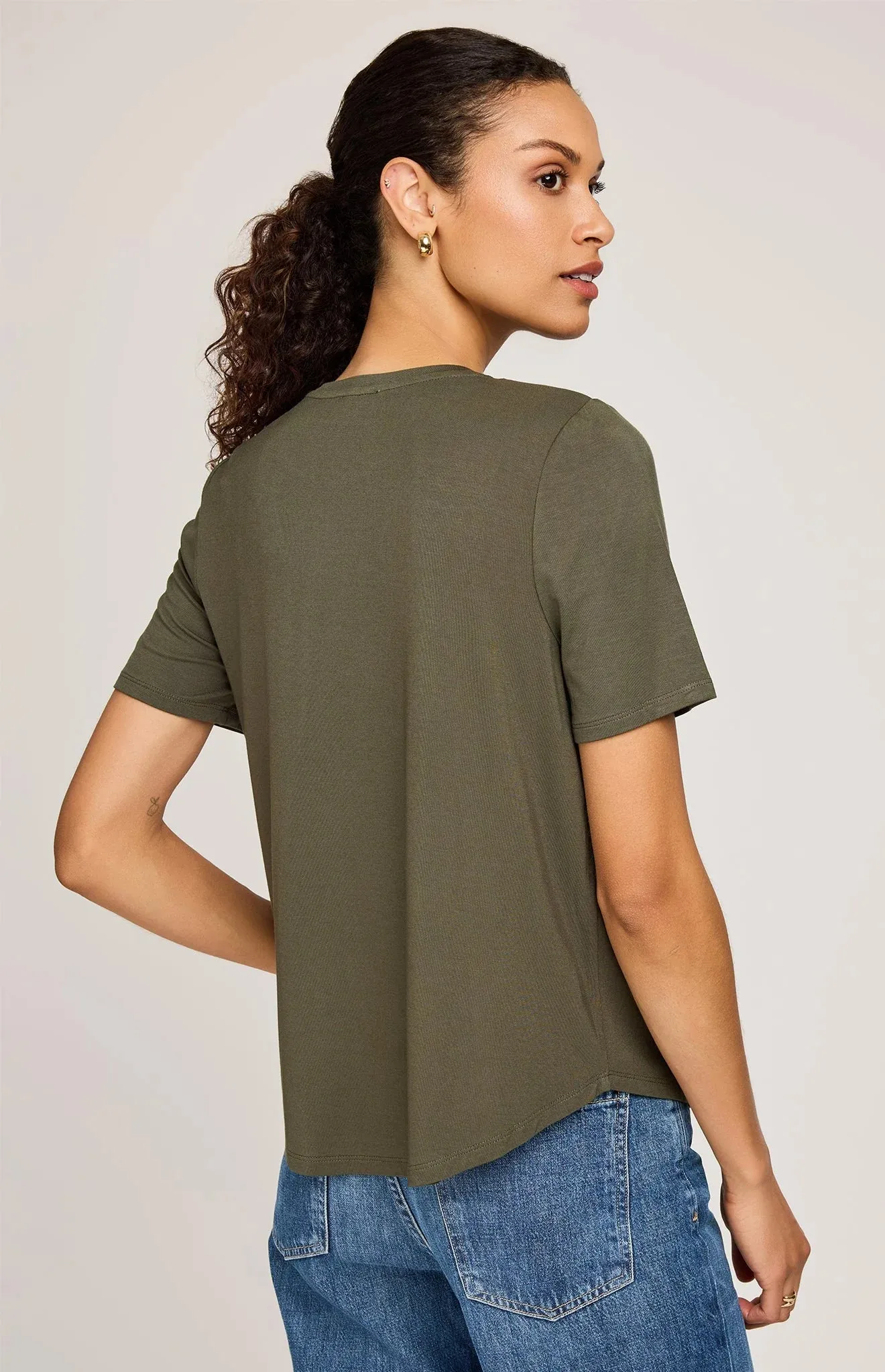 Brielle Tee- Jasper- Gentle Fawn sold by Uforia Muse product image thumbnail 2