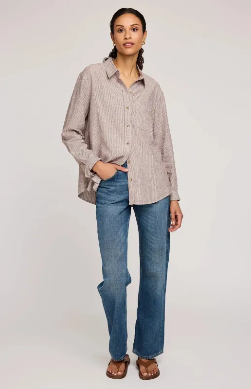 Arabella Stripe Shirt- Gentle Fawn sold by Uforia Muse
