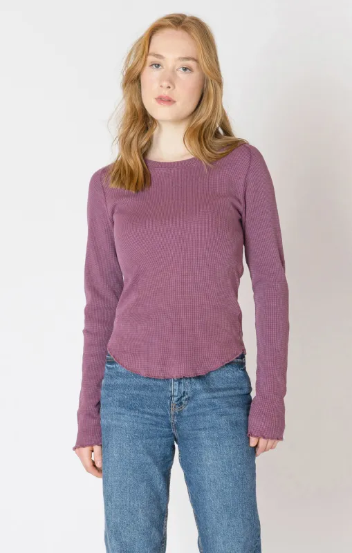 Blueberry Thermal Tee-Dex sold by Uforia Muse