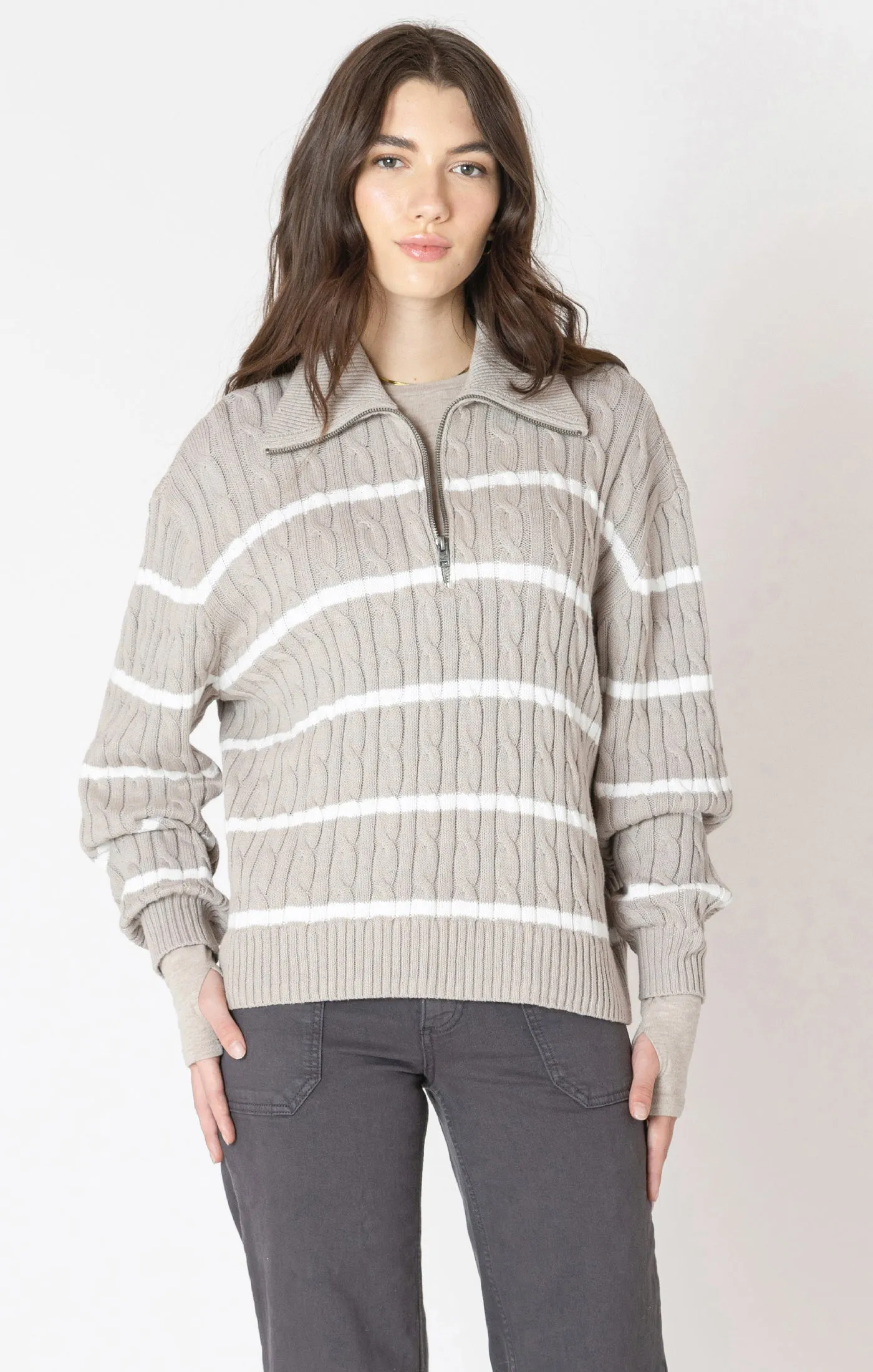 Norah Half Zip Knit- Dex sold by Uforia Muse product image thumbnail 4