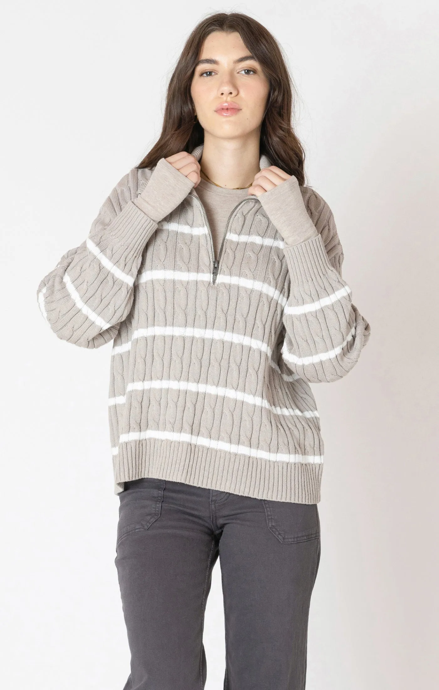 Norah Half Zip Knit- Dex sold by Uforia Muse