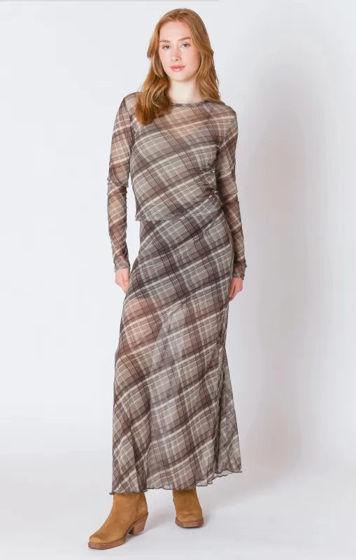 Neutral Plaid Top- Dex sold by Uforia Muse