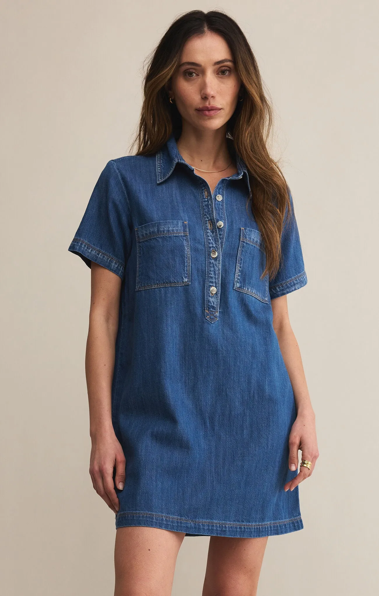 Authentic Denim Mini Dress - Z Supply sold by Uforia Muse