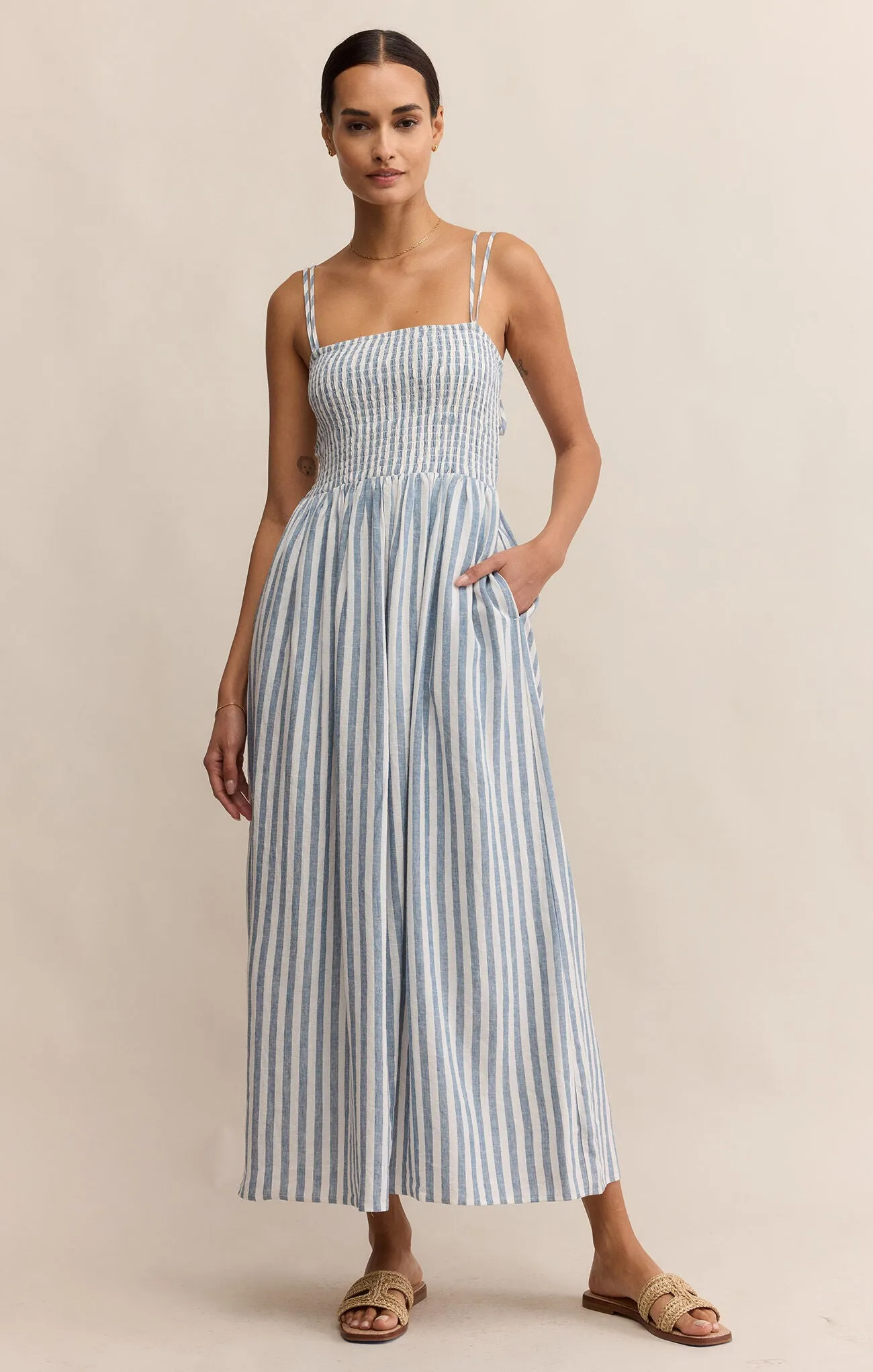 Nadine Striped Midi Dress - Z Supply sold by Uforia Muse