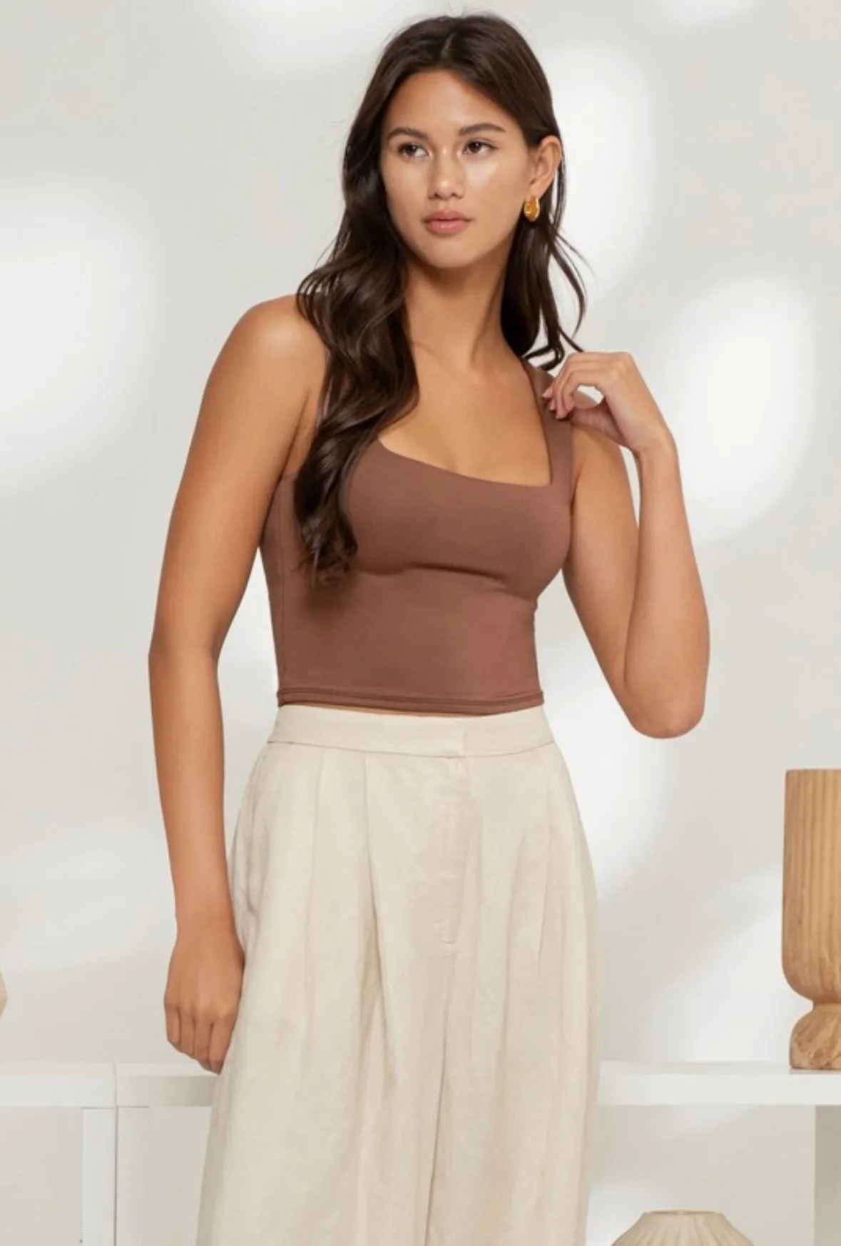 Square Neck Crop Top - 3 colours sold by Uforia Muse product image thumbnail 3