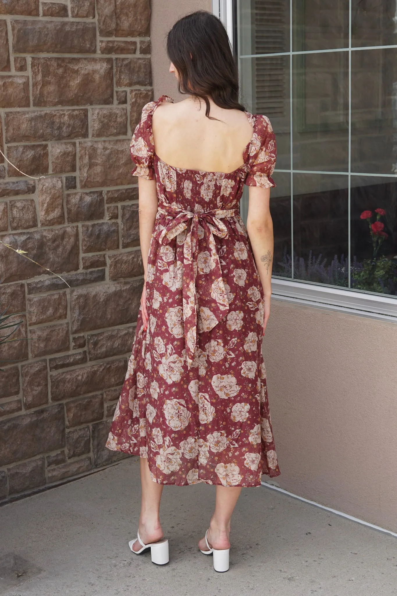 Fiona Floral Midi Dress sold by Uforia Muse product image thumbnail 3
