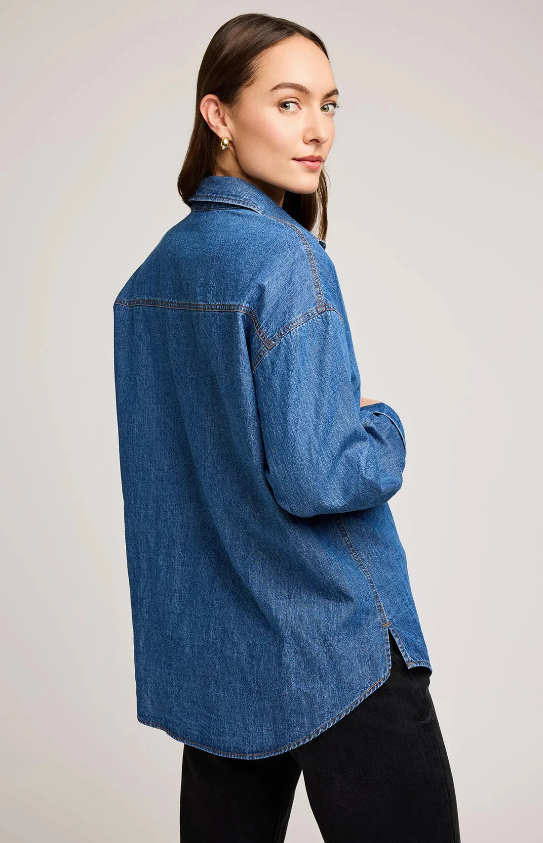 Whitney Denim Shirt-Med-Gentle Fawn sold by Uforia Muse product image thumbnail 2