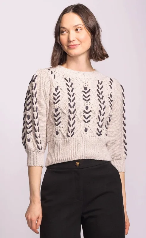 Terrace Sweater- Pink Martini sold by Uforia Muse