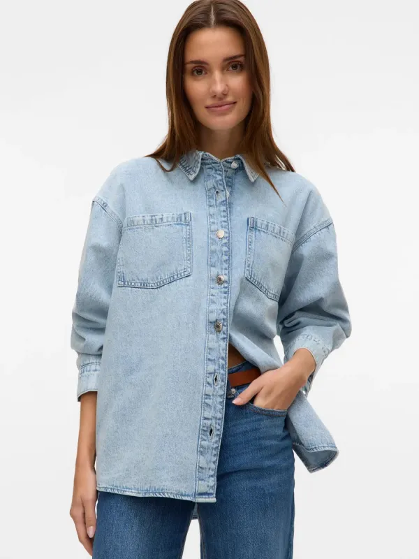 Jennie Oversize Denim Shirt- Vero Moda sold by Uforia Muse