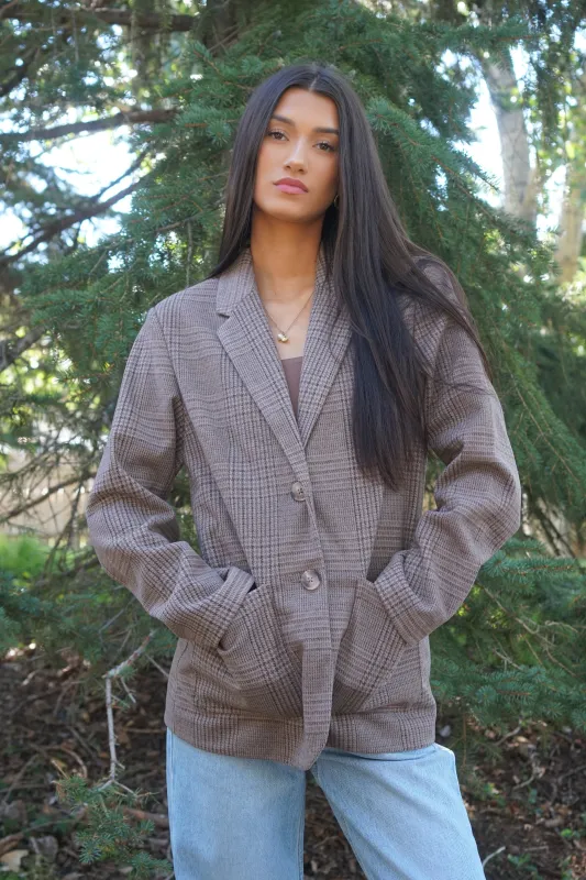 Sapphira Tweed Blazer- Gentle Fawn sold by Uforia Muse
