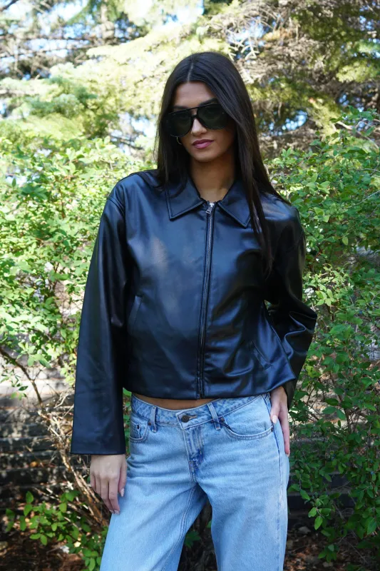 Nicki Vegan Leather Jacket- Only sold by Uforia Muse
