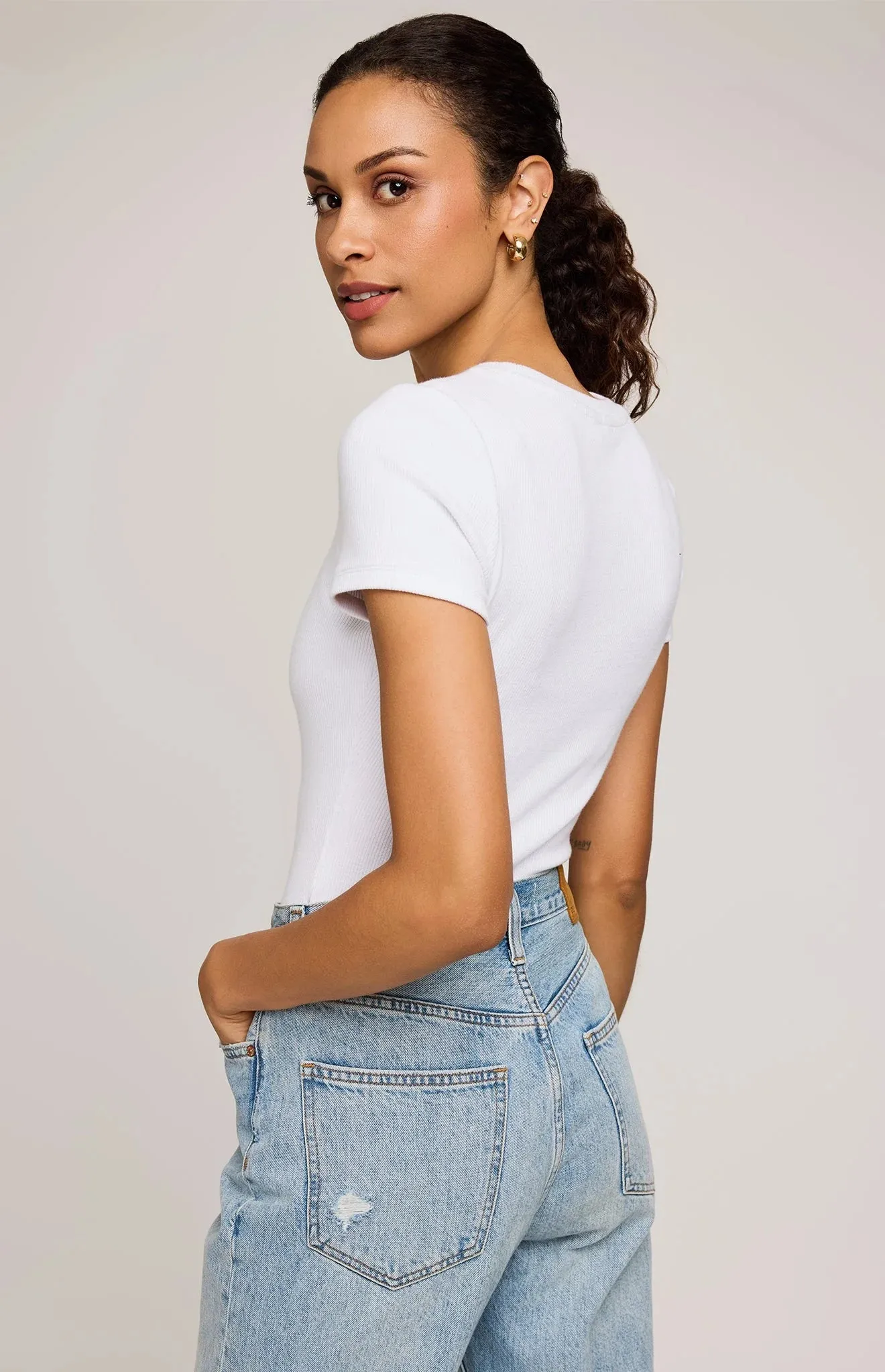 Tate Ribbed Tee-Gentle Fawn sold by Uforia Muse product image thumbnail 2