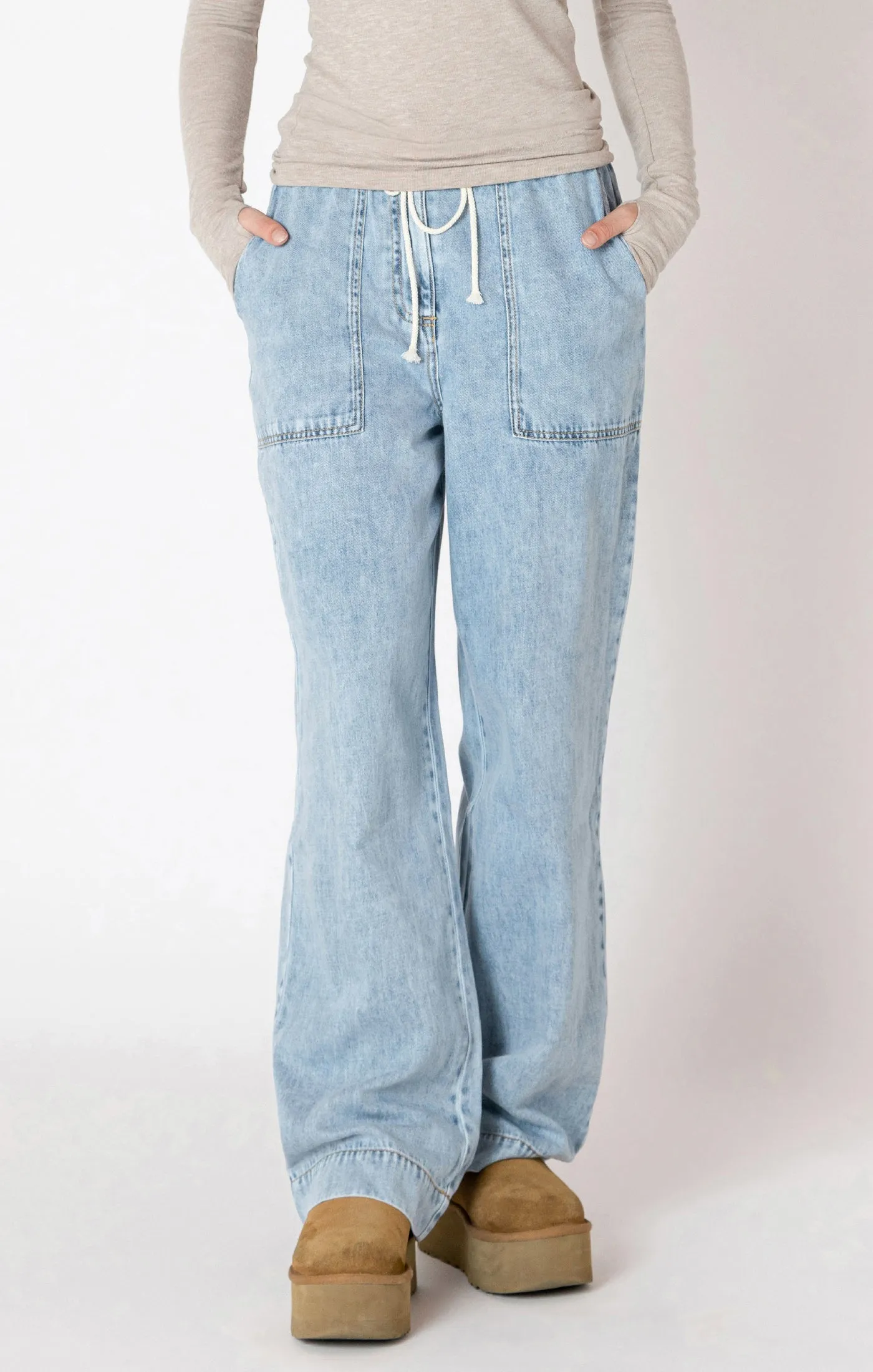 Aldo Wide Leg Denim Pant-Dex sold by Uforia Muse product image thumbnail 4