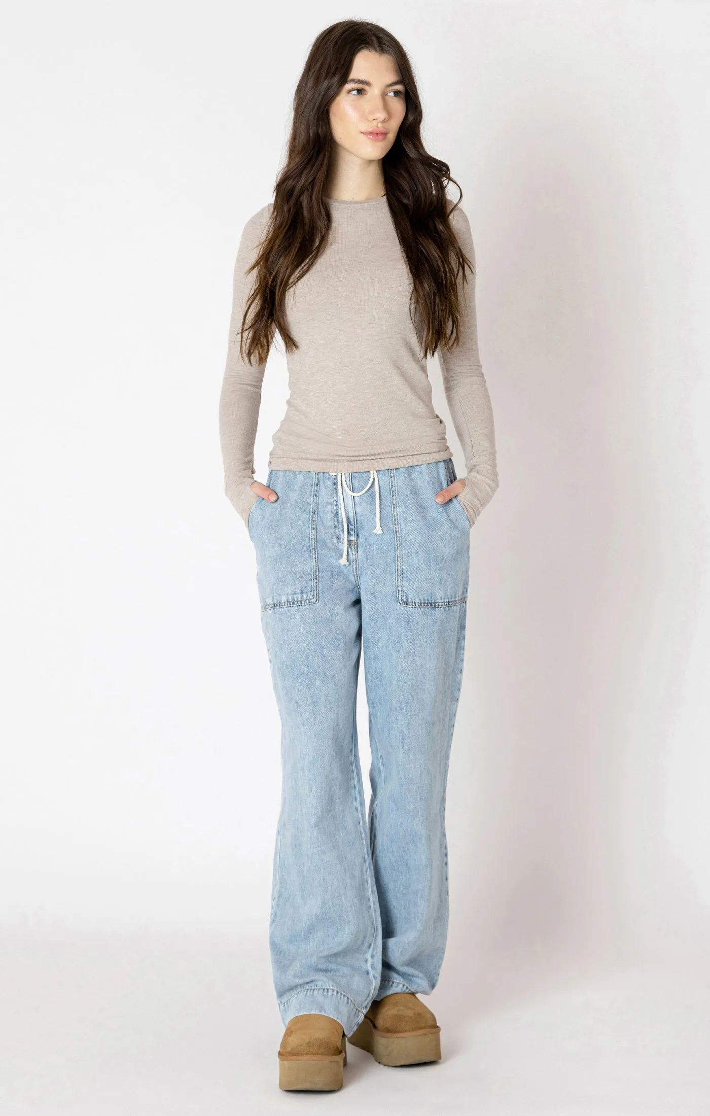 Aldo Wide Leg Denim Pant-Dex sold by Uforia Muse product image thumbnail 2