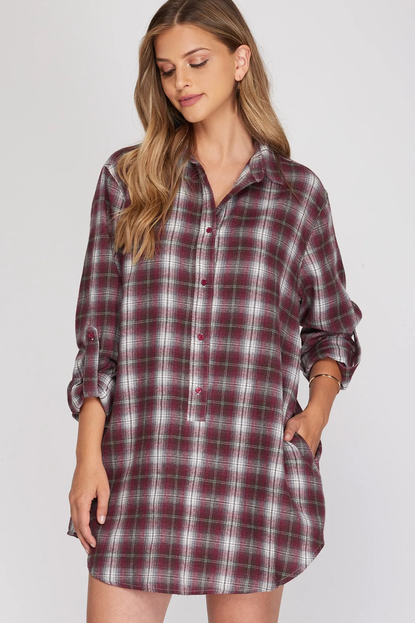 Plaid Tunic Dress sold by Uforia Muse