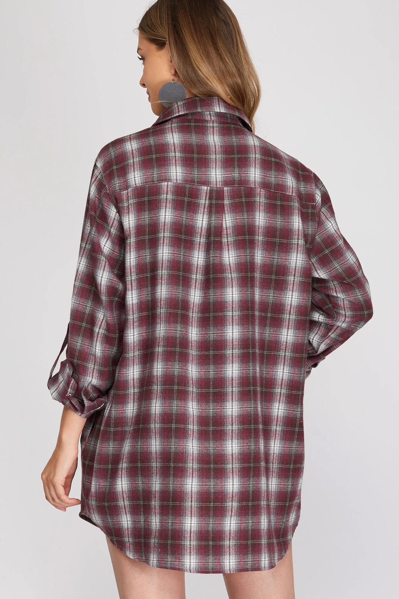 Plaid Tunic Dress sold by Uforia Muse product image thumbnail 2