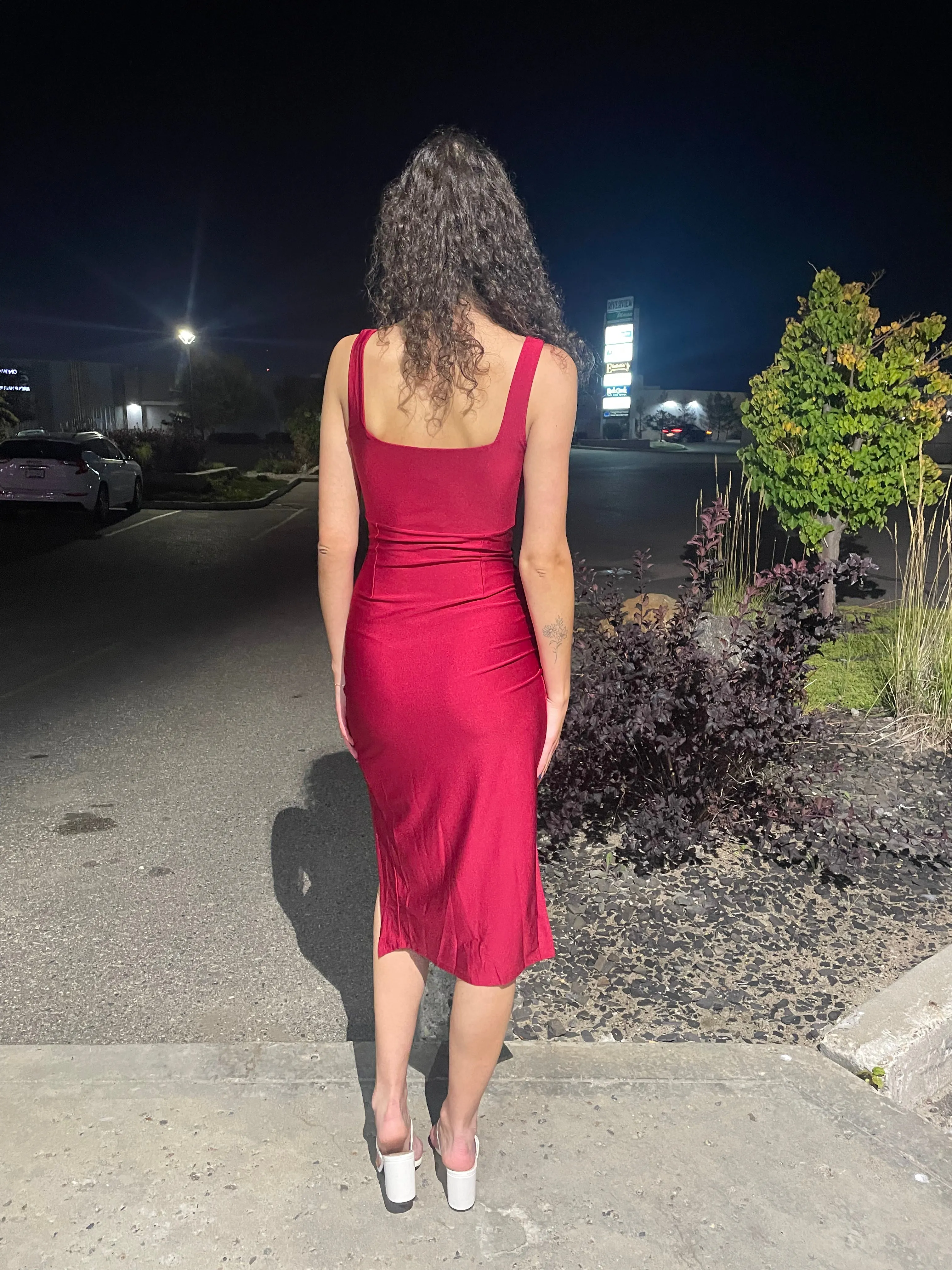 Calloway Dress-Crimson sold by Uforia Muse product image thumbnail 2