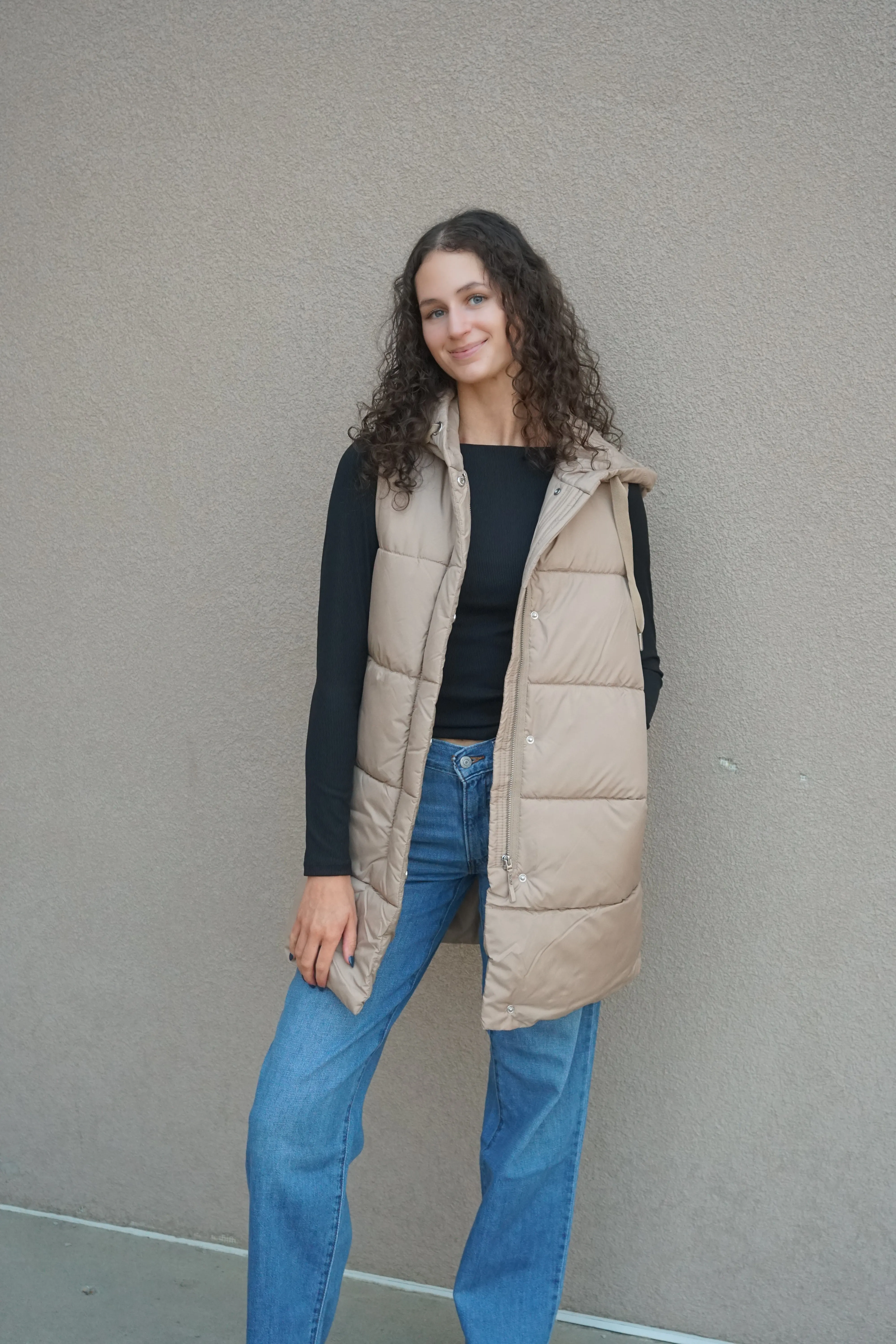 Asta Puffer Vest-Mink- Only sold by Uforia Muse product image thumbnail 2