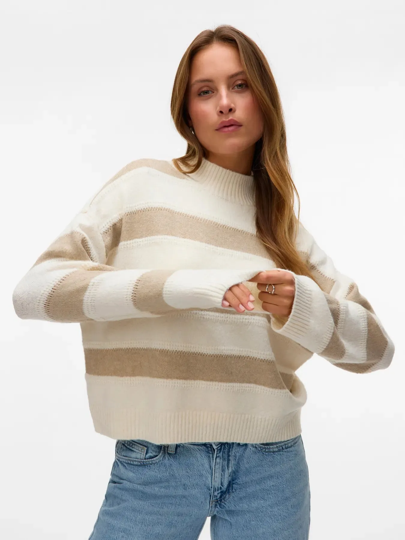 Inez Highneck Knit Pullover-Vero Moda sold by Uforia Muse