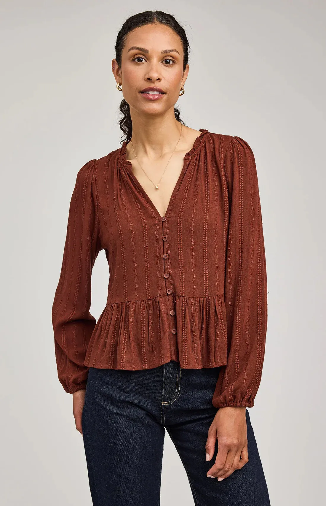 Ophelia Blouse- Gentle Fawn sold by Uforia Muse