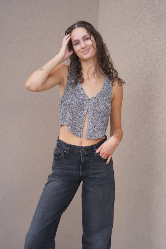Mara Knit Crop Vest sold by Uforia Muse