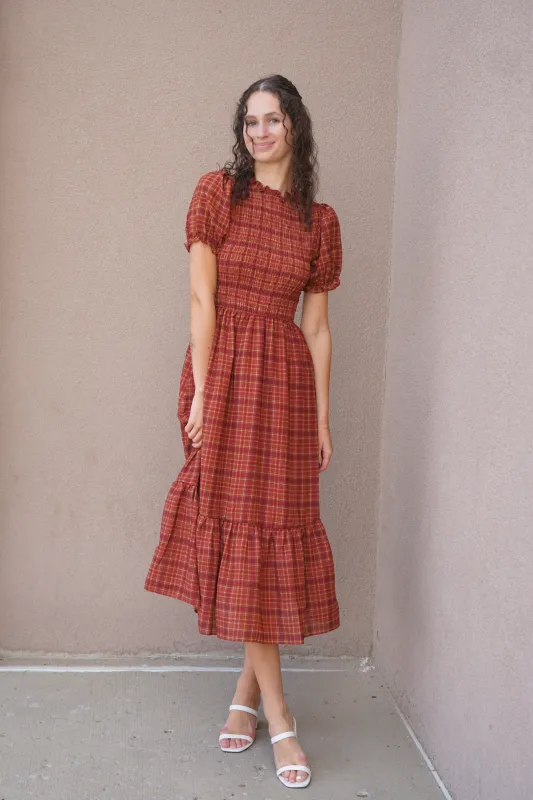 Jillian Check Dress sold by Uforia Muse