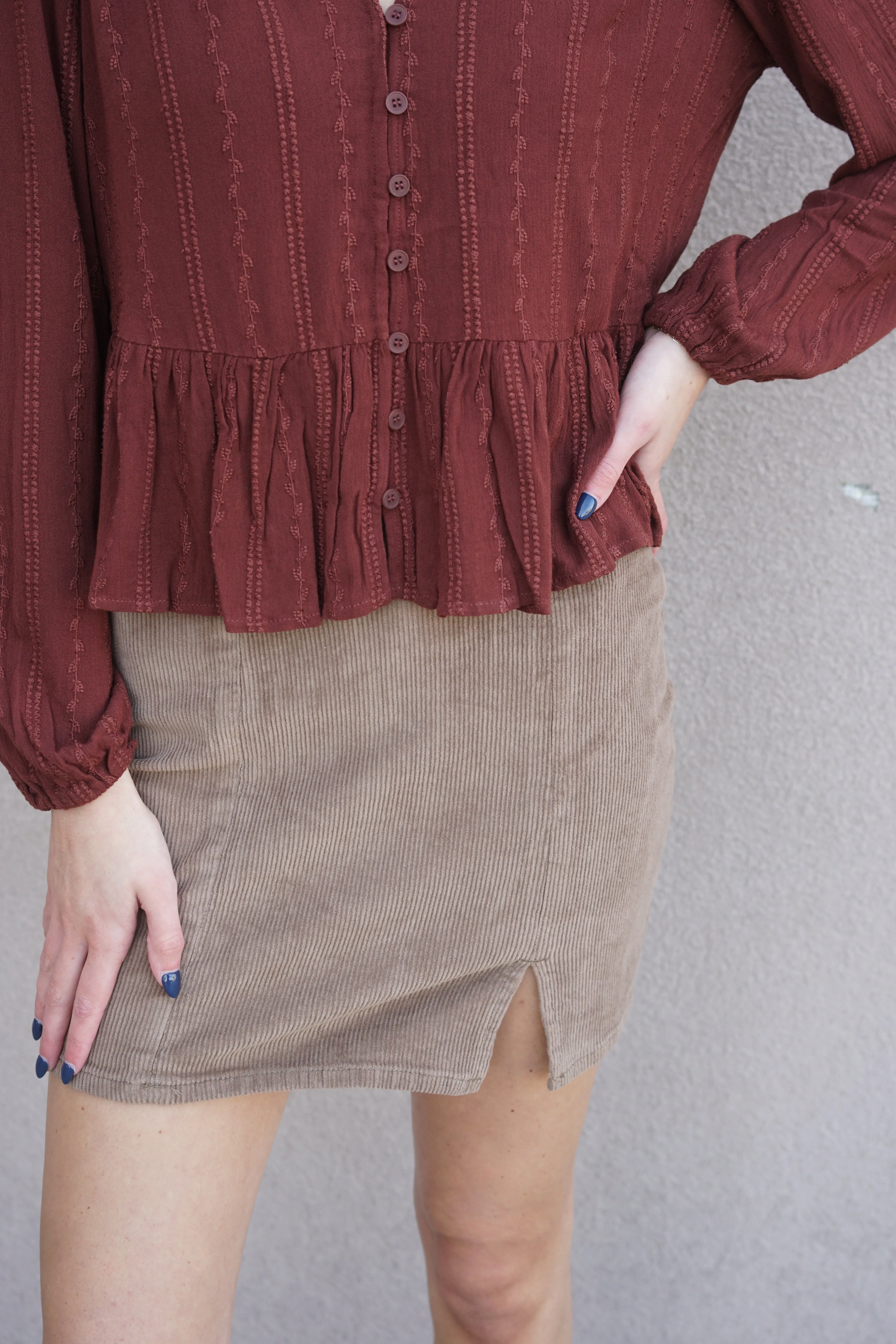 Global Cord Skirt-3 Colours- Only sold by Uforia Muse product image thumbnail 3