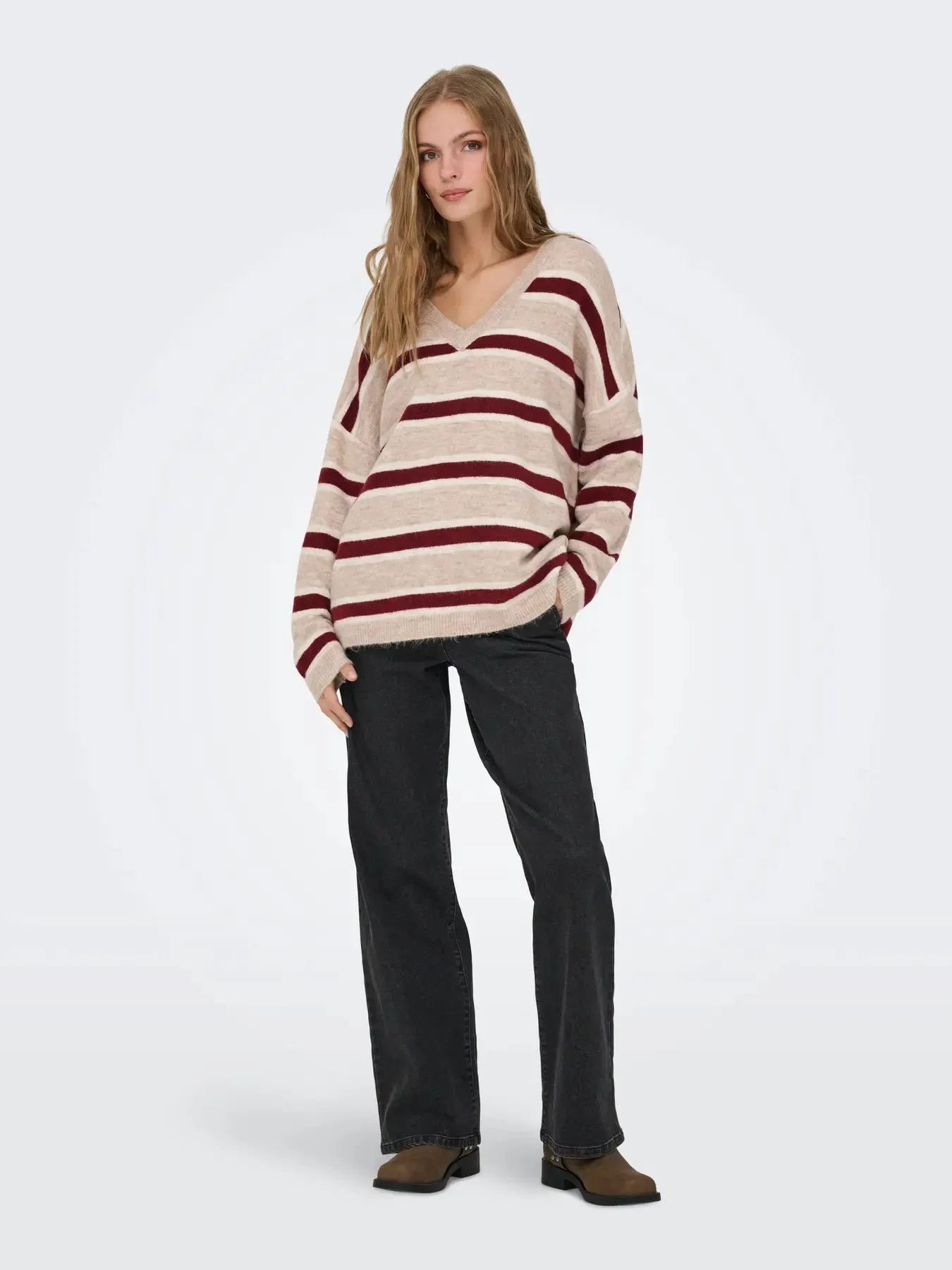 Talio V-Neck Knit-Stripe-Only sold by Uforia Muse product image thumbnail 4