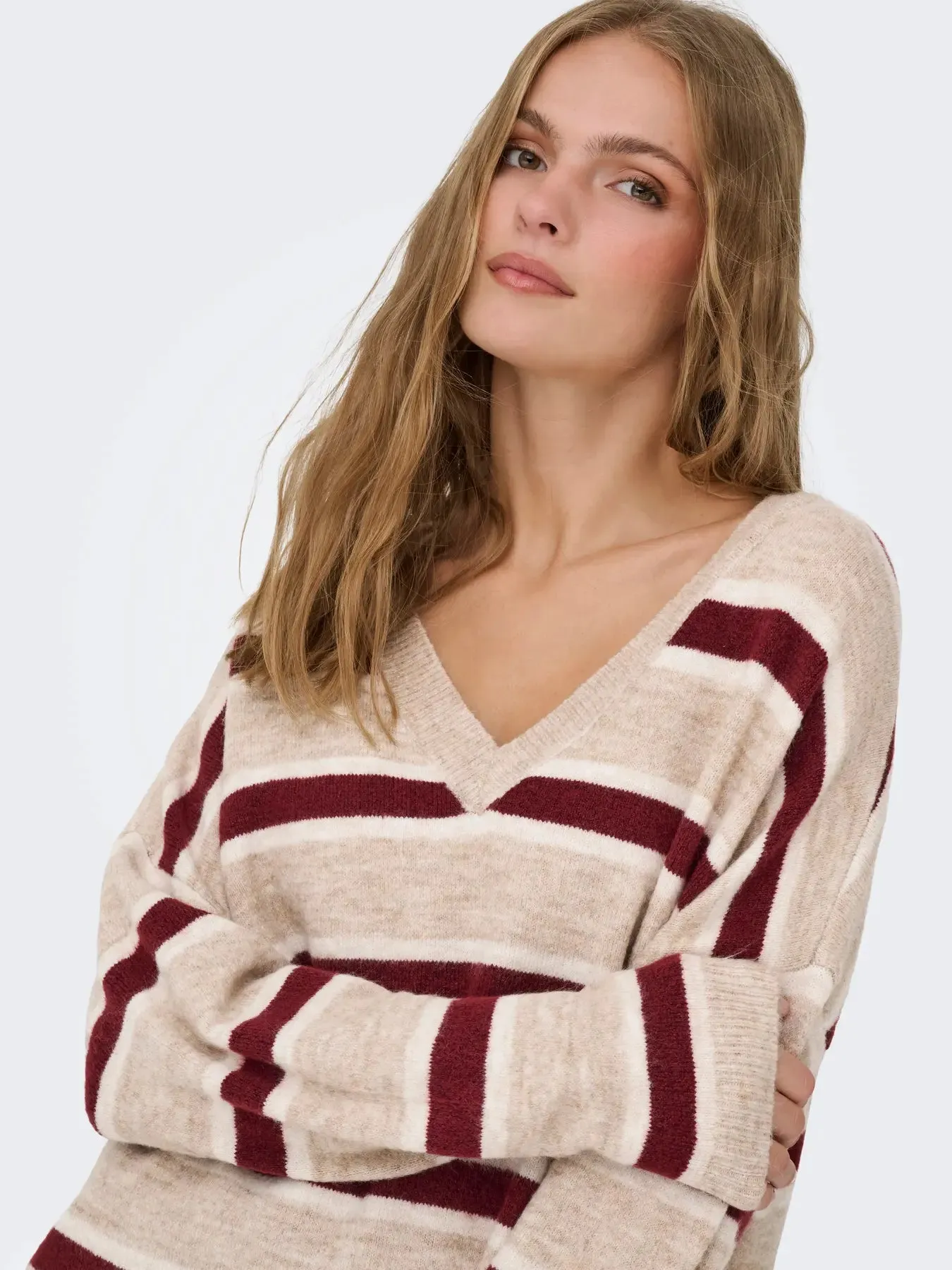 Talio V-Neck Knit-Stripe-Only sold by Uforia Muse product image thumbnail 3